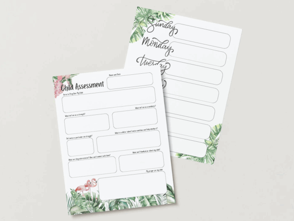 Prayer Binder Printables - Tropical Design - Image 2